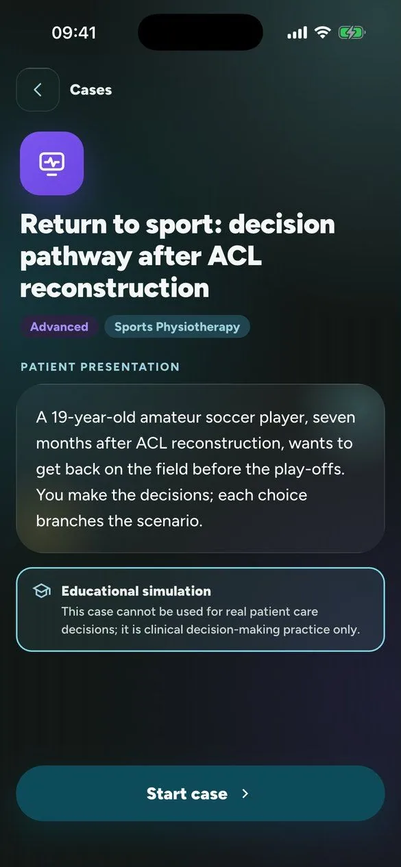 PhysioThink Clinical Decision Making: case introduction
